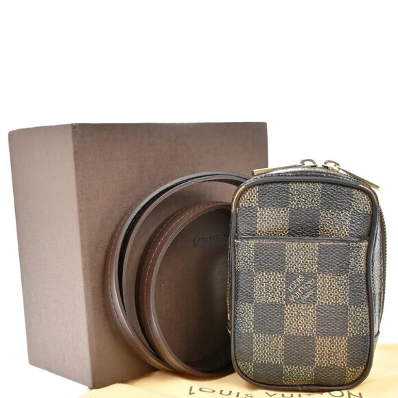 LOUIS VUITTON Etui Okapi PM Shoulder Pouch Bag Damier Ebene Brown N61738 30KB575 - Picture 1 of 16